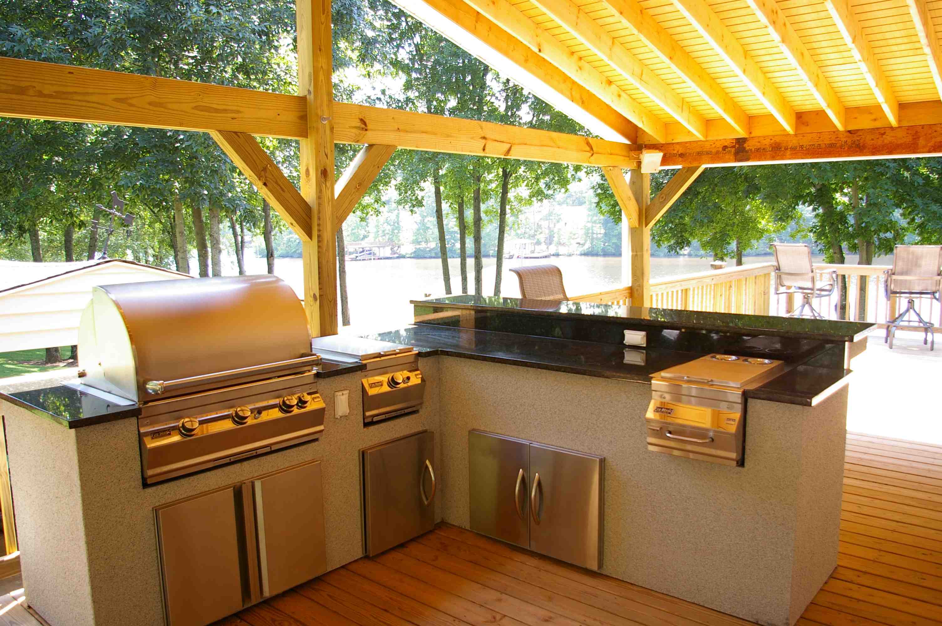 Covered Stucco Outdoor Kitchen Lifestyle Outdoor Kitchens
